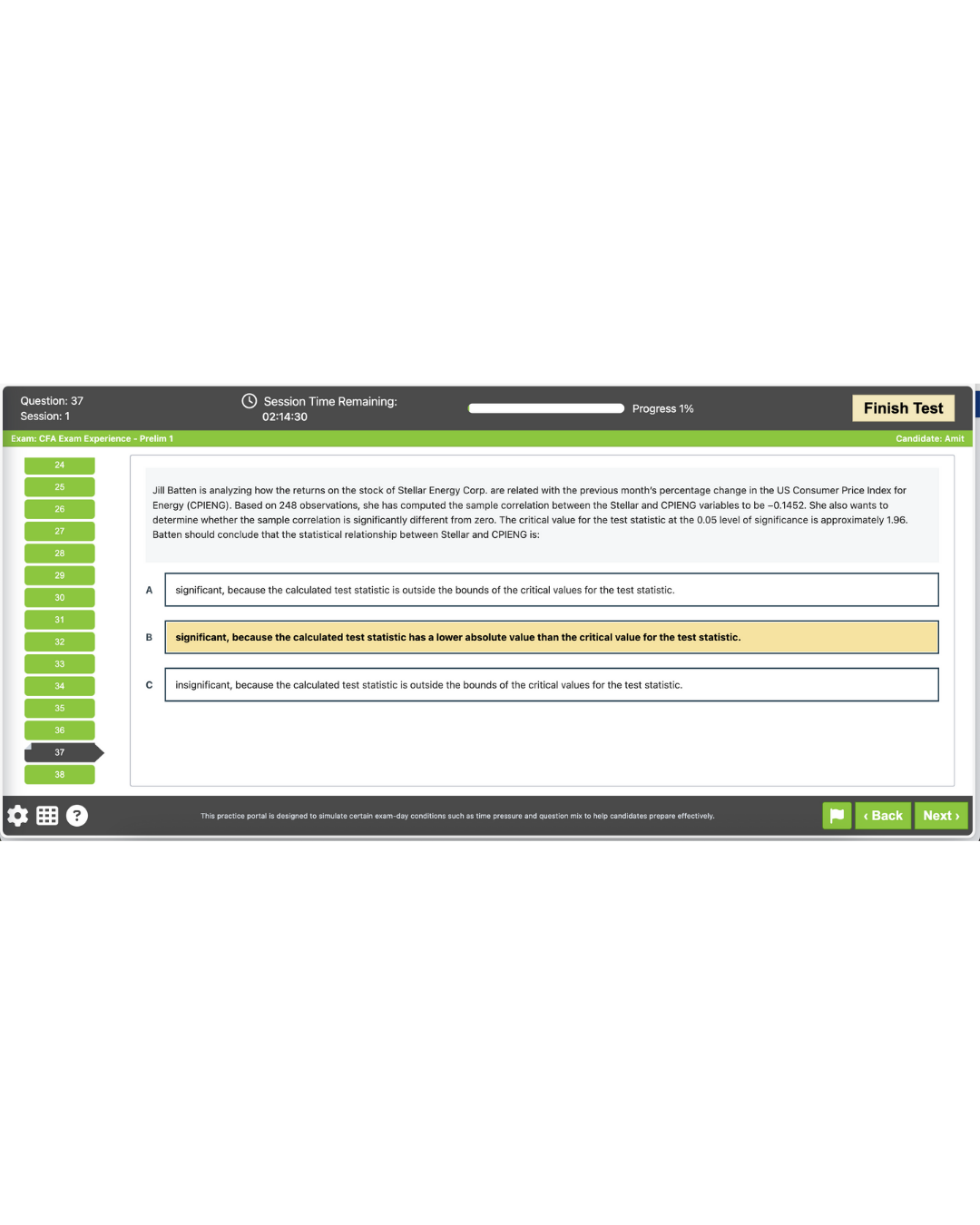 Amquest CFA student portal